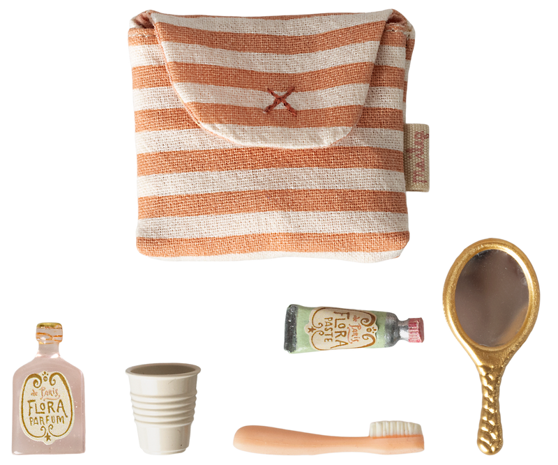 Toothbrush set in bag, Mouse - Coral stripe image number 1