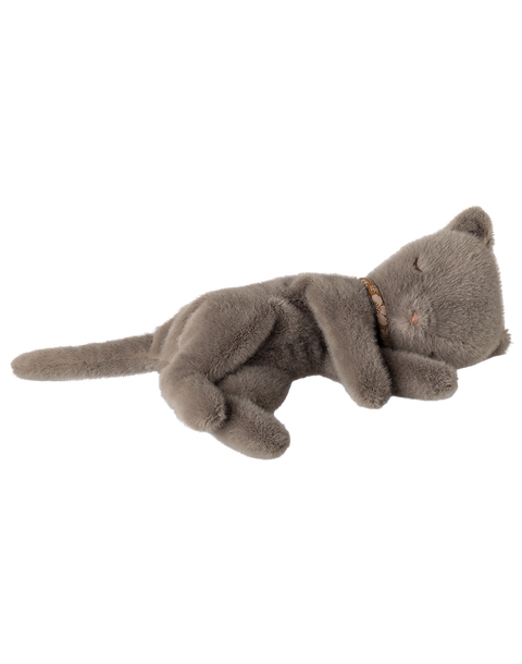Sleeping kitten plush, Small - Grey