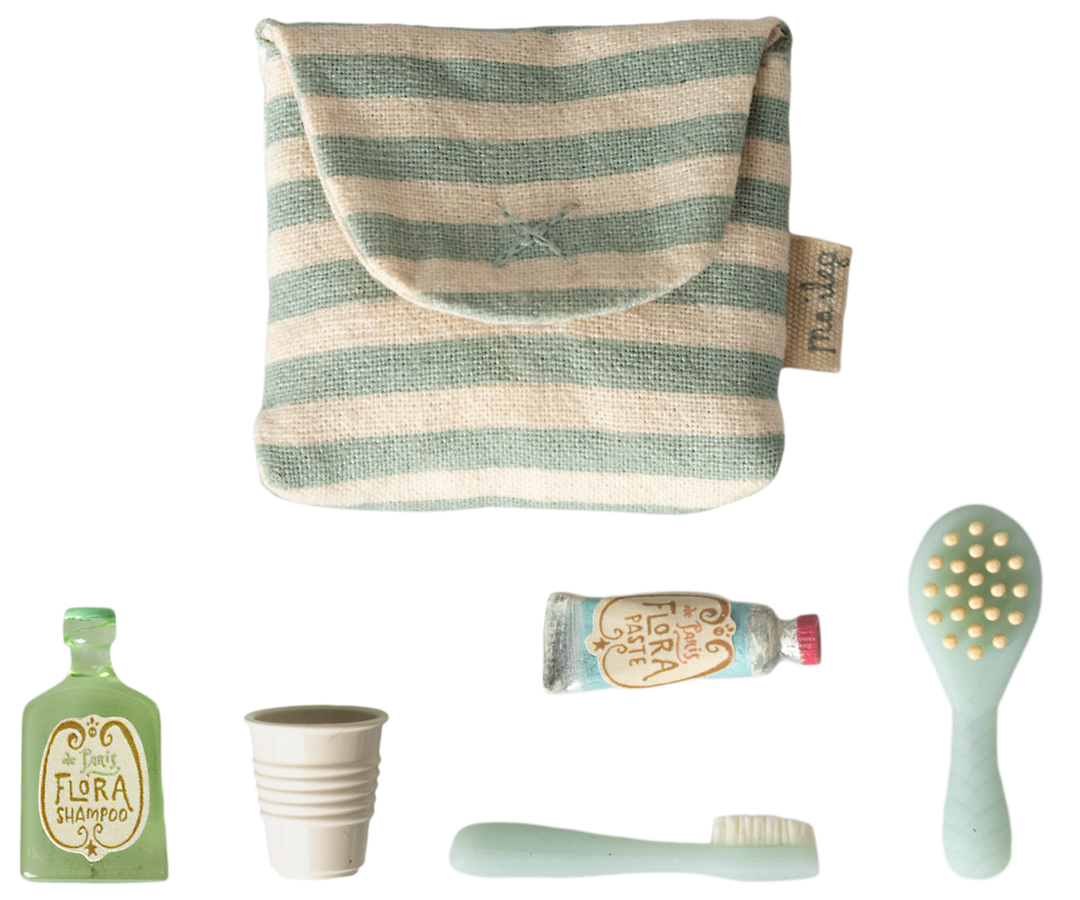 Tooth brush set in bag, Mouse - Blue stripe image number 3