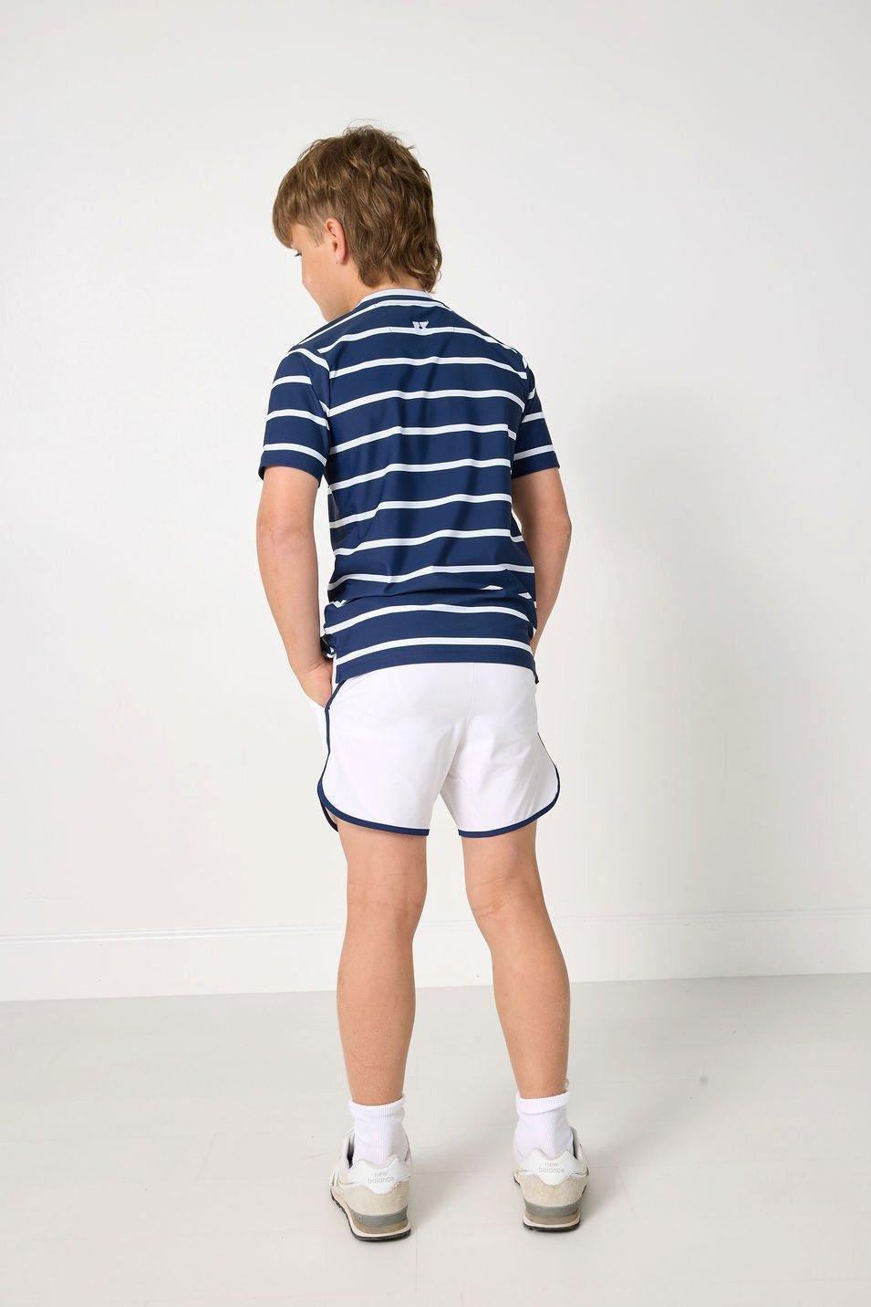 Boys Practice Tee Shirt- Navy White image number 3