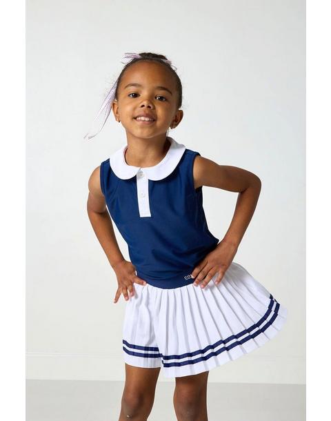 Girly Girls Tank Top - Navy White