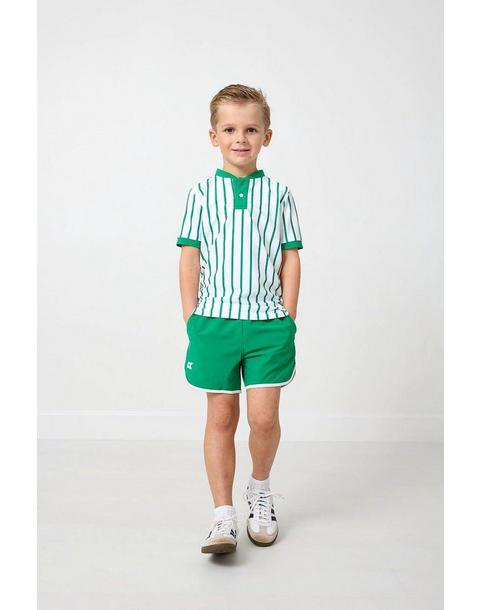 Boys Retro Super Short-Kelly Green White