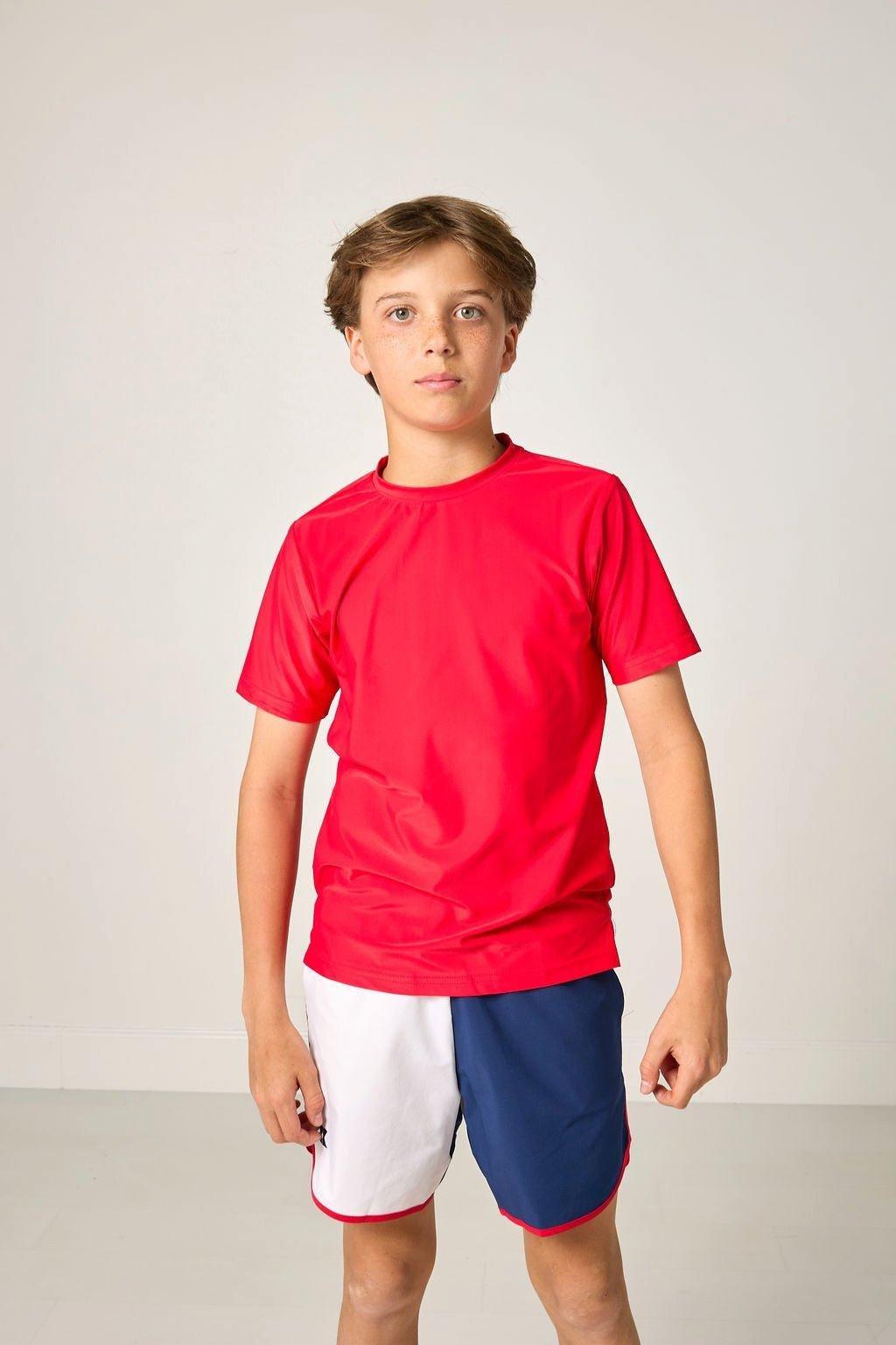 Boys Retro Super Short - Red White Navy image number 2