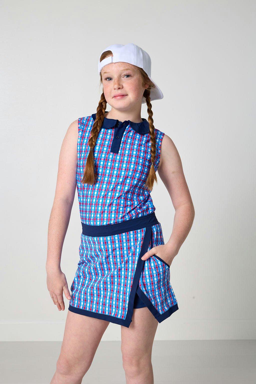 Girly Girls Tank Top- Red Gingham image number 1