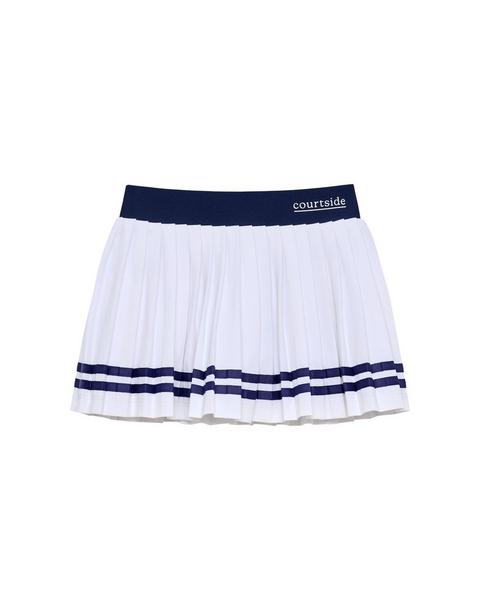 Girls Pleated Skort- White