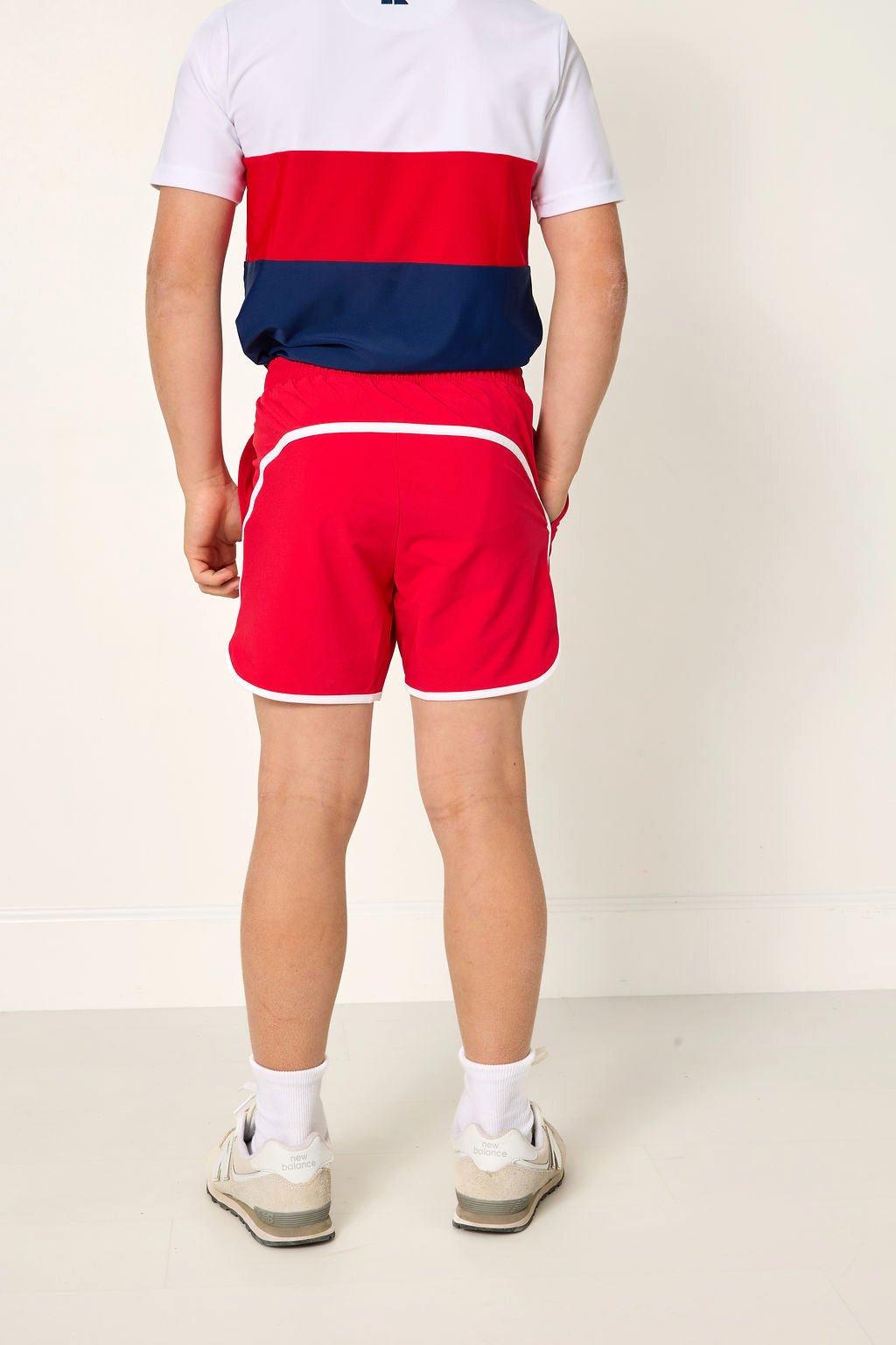 Boys Retro Super Short- Red White image number 2