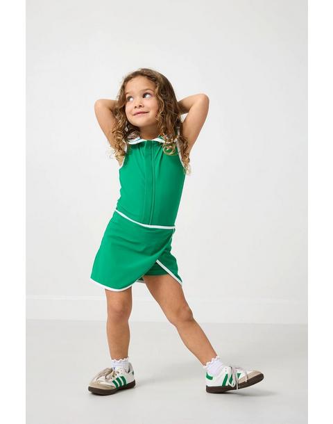 Girls Tennis Dress- Kelly Green