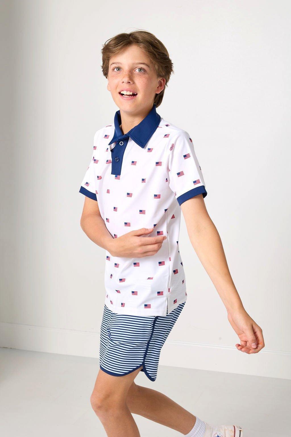 Boys Polo Shirt- Old Glory image number 3
