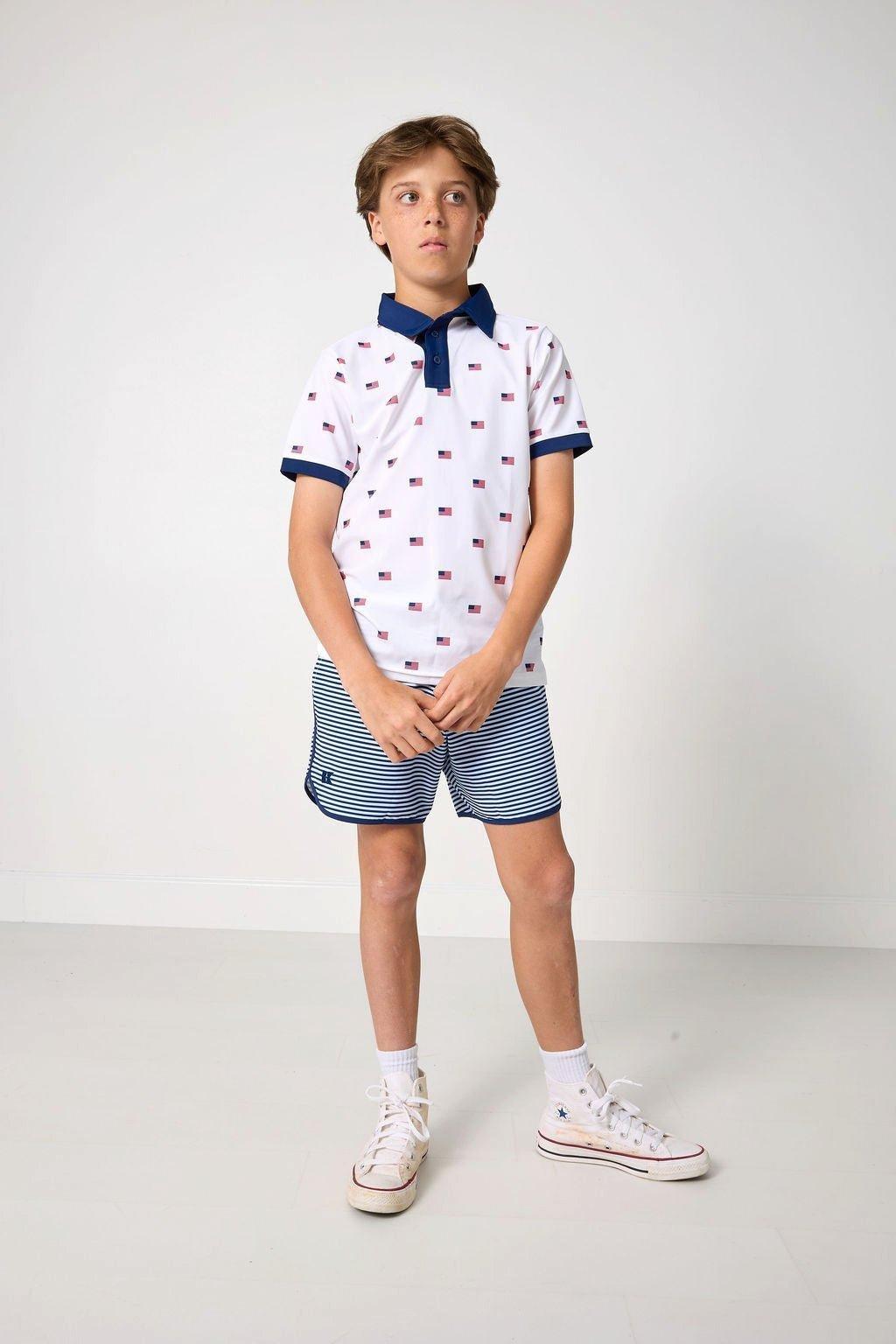 Boys Polo Shirt- Old Glory image number 1