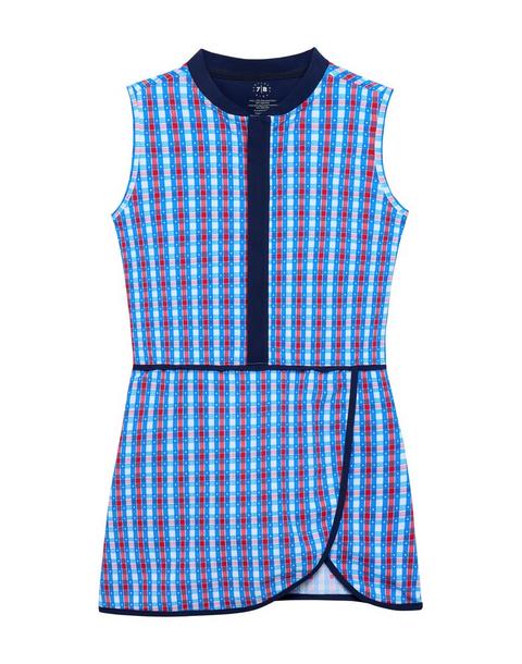 Girls Sleeveless Dress - Red Gingham