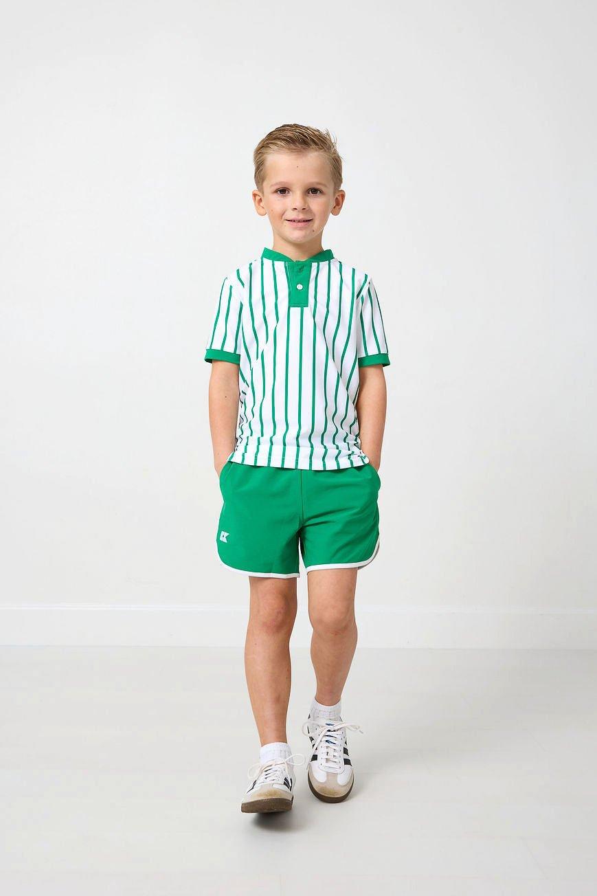 Boys Blade Shirt - Kelly Green Stripe image number 2