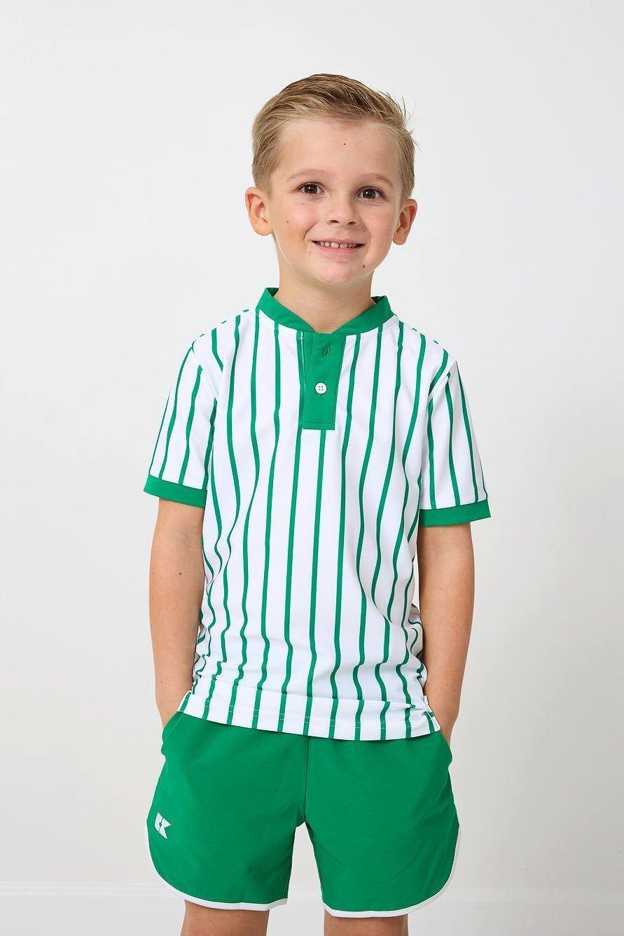 Boys Blade Shirt - Kelly Green Stripe image number 1