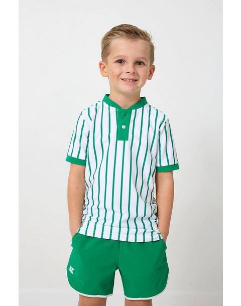 Boys Blade Shirt - Kelly Green Stripe