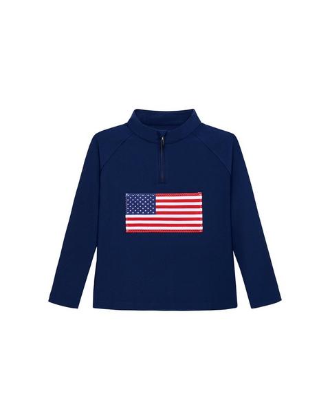 Boys Flag Half Zip