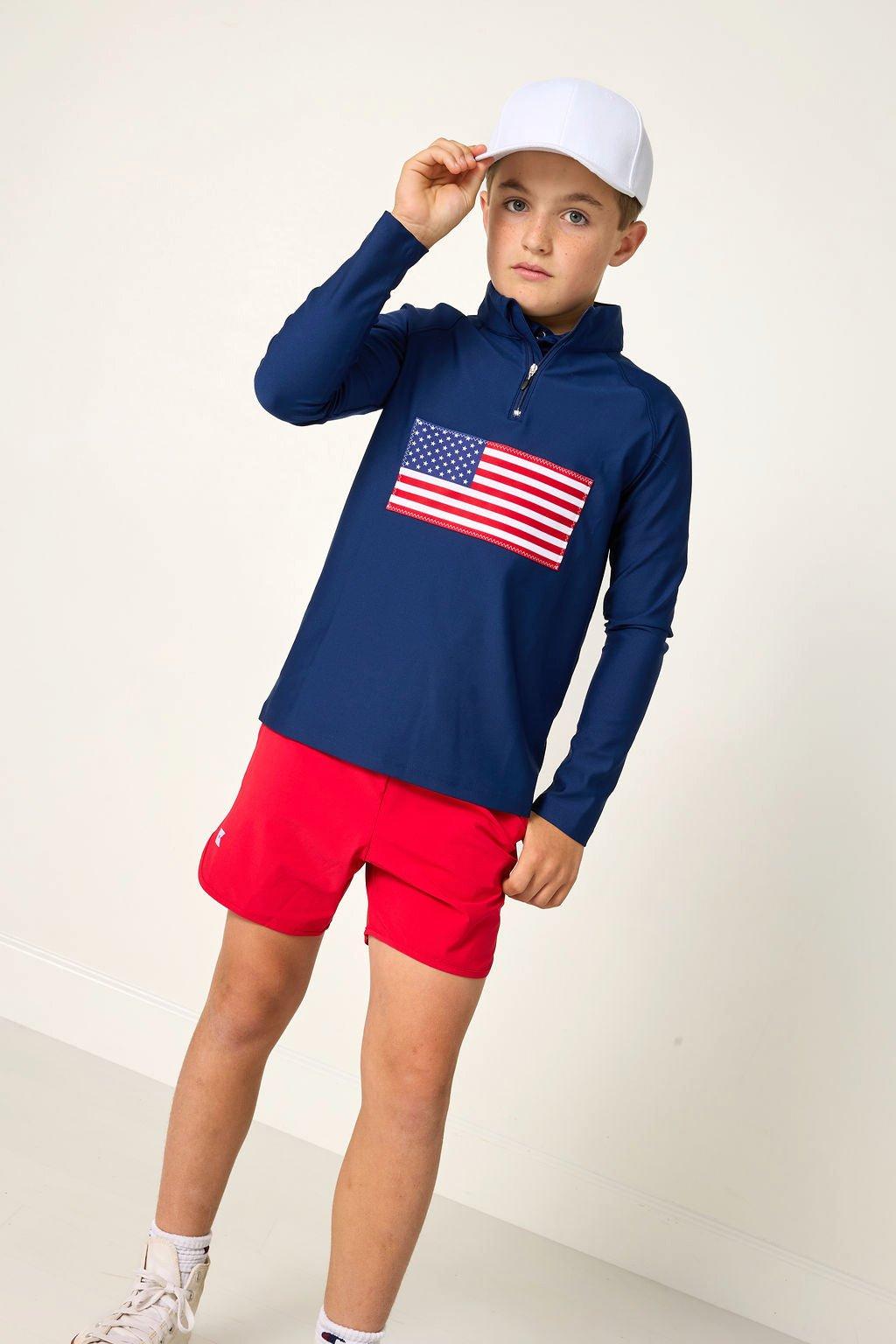 Boys Flag Half Zip image number 1