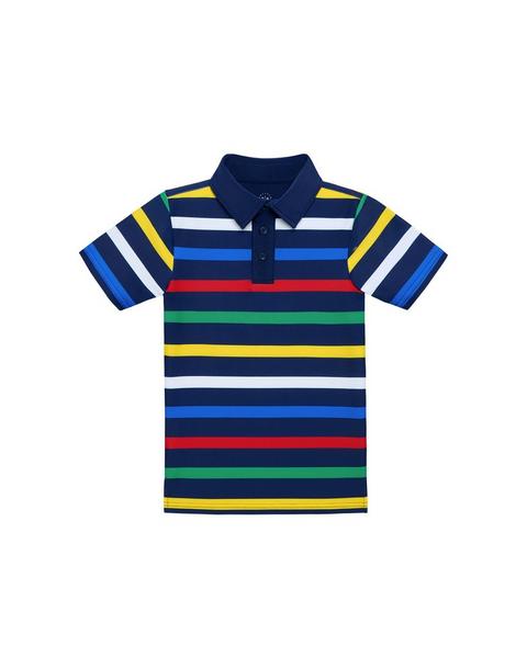 Boys Polo Shirt - Primary Stripe