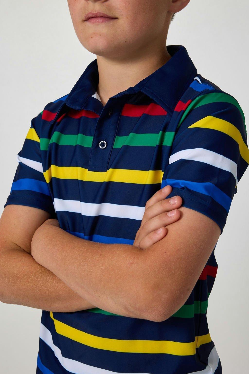 Boys Polo Shirt - Primary Stripe image number 3