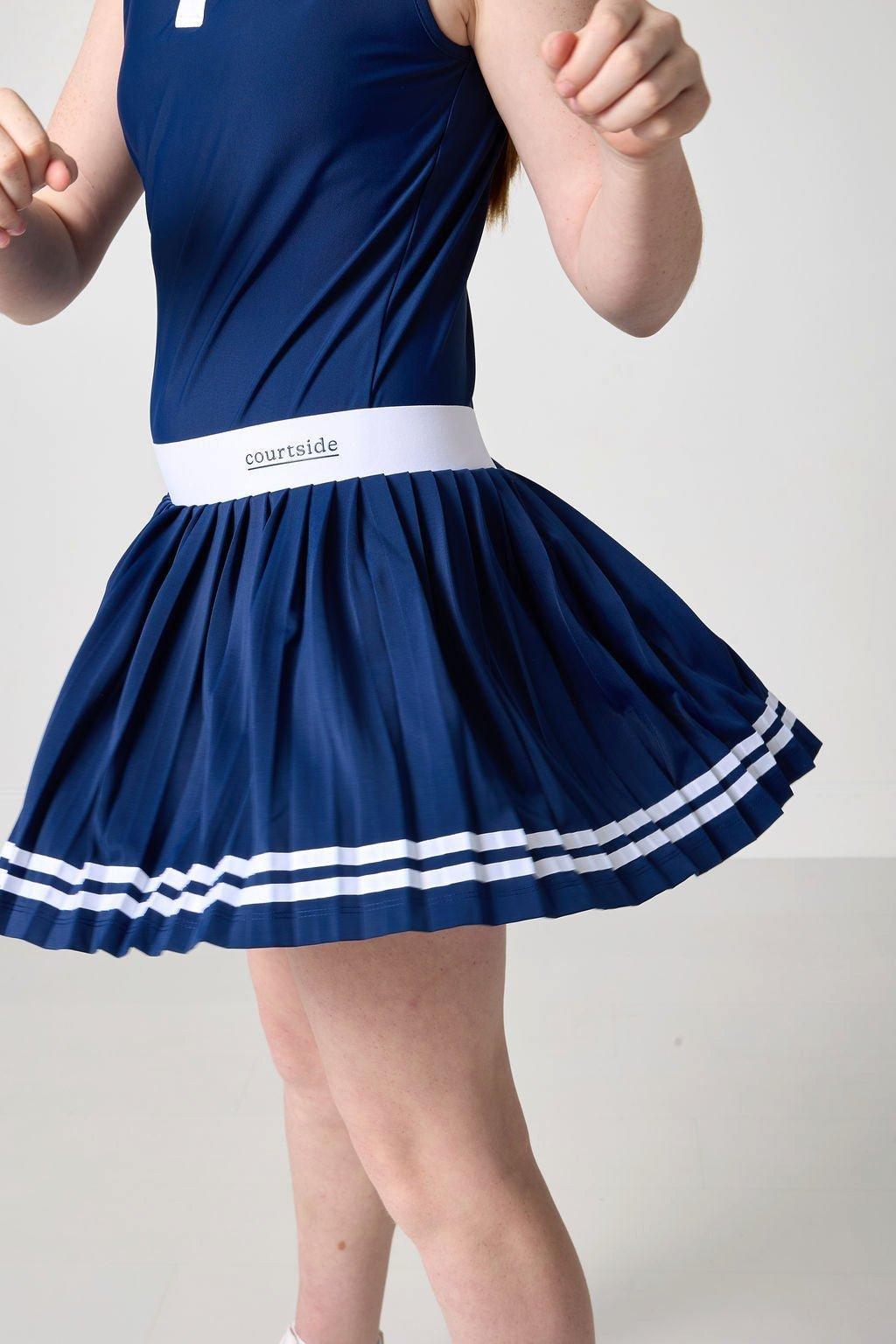 Girls Pleated Skort- Navy image number 1