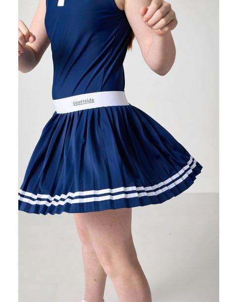 Girls Pleated Skort- Navy