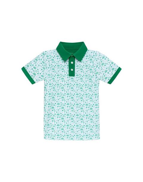 Boys Polo Shirt - Golf Print