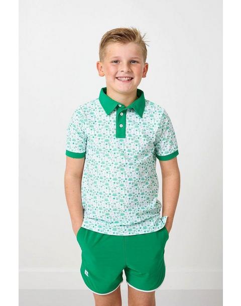 Boys Polo Shirt - Golf Print