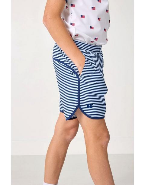Boys Retro Super Short - Navy Stripe