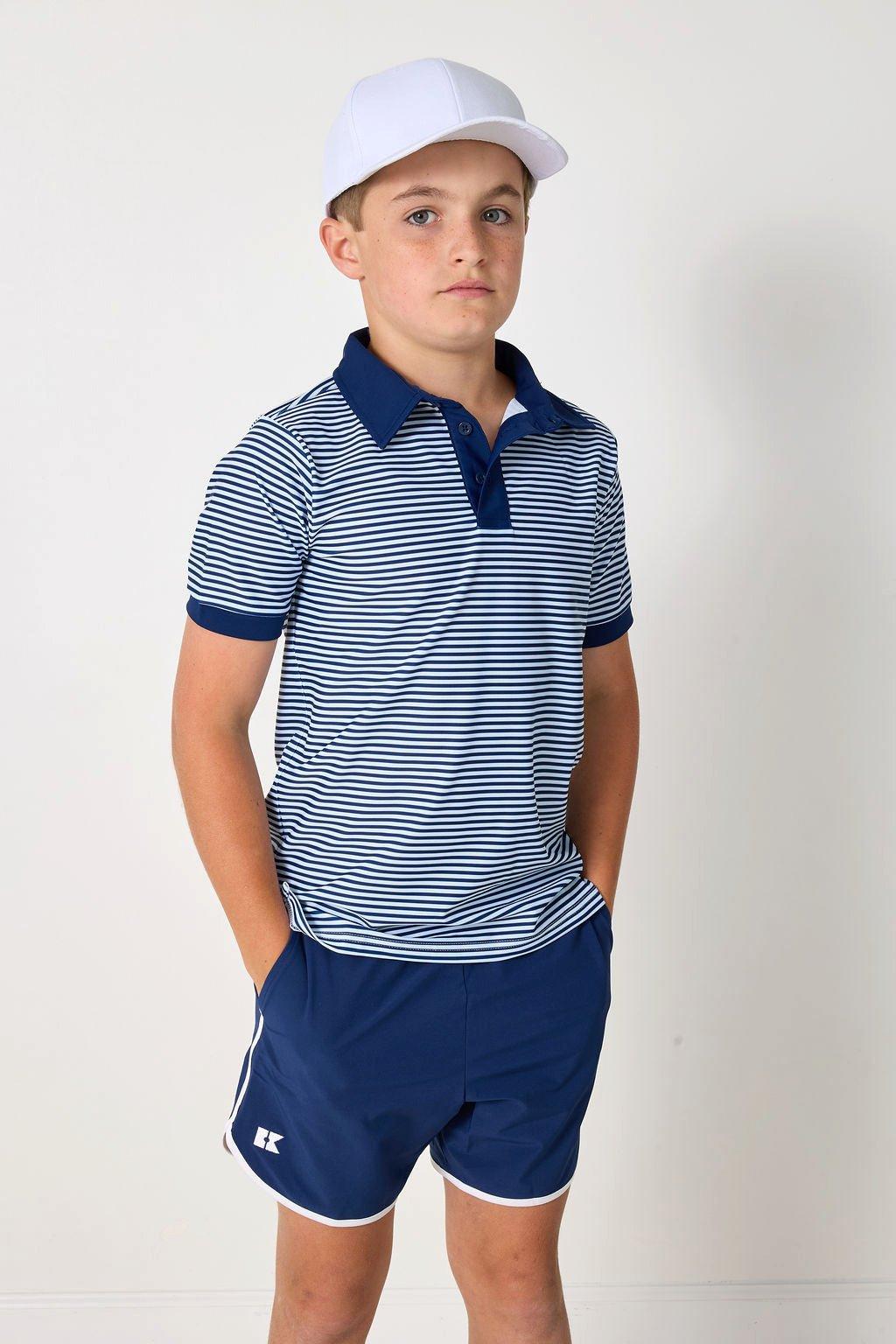 Boys Retro Super Short - Navy White image number 1