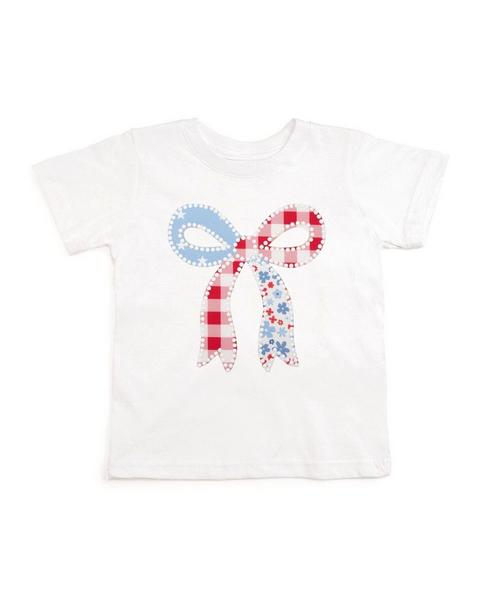 Patchwork Bow Patch Short Sleeve T-Shirt