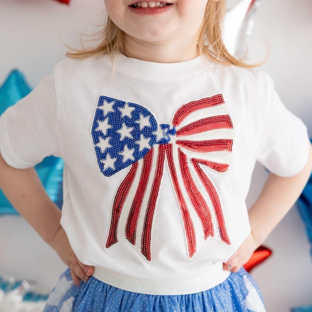 Patchwork Bow Patch Short Sleeve T-Shirt image number 2