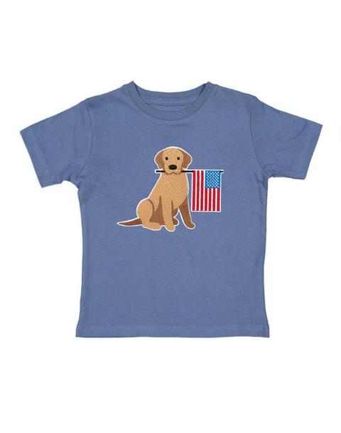 Patriotic Pup Patch Short Sleeve T-Shirt