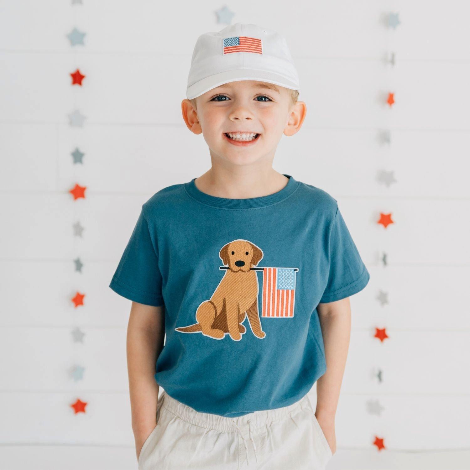 Patriotic Pup Patch Short Sleeve T-Shirt image number 3