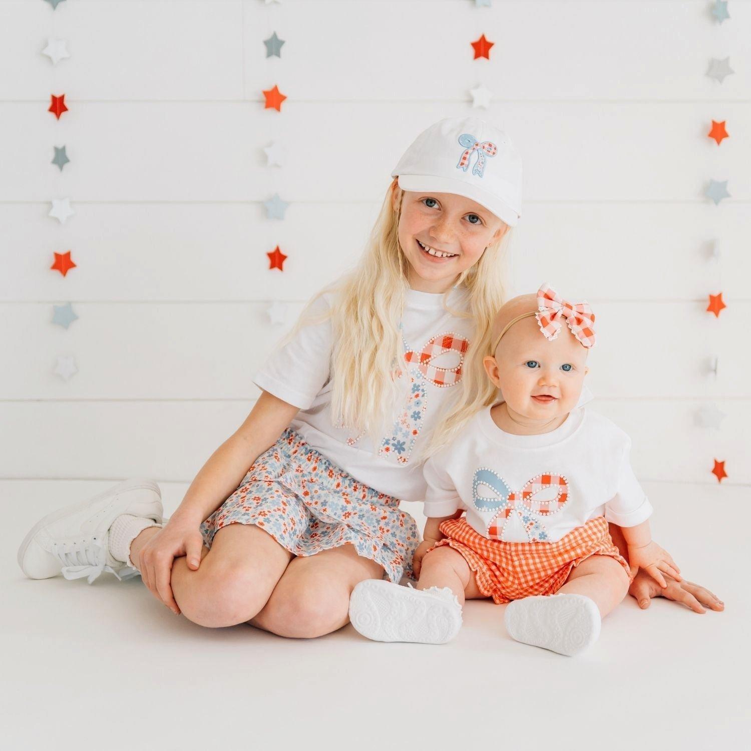 Patchwork Bow Patch Short Sleeve Romper image number 4