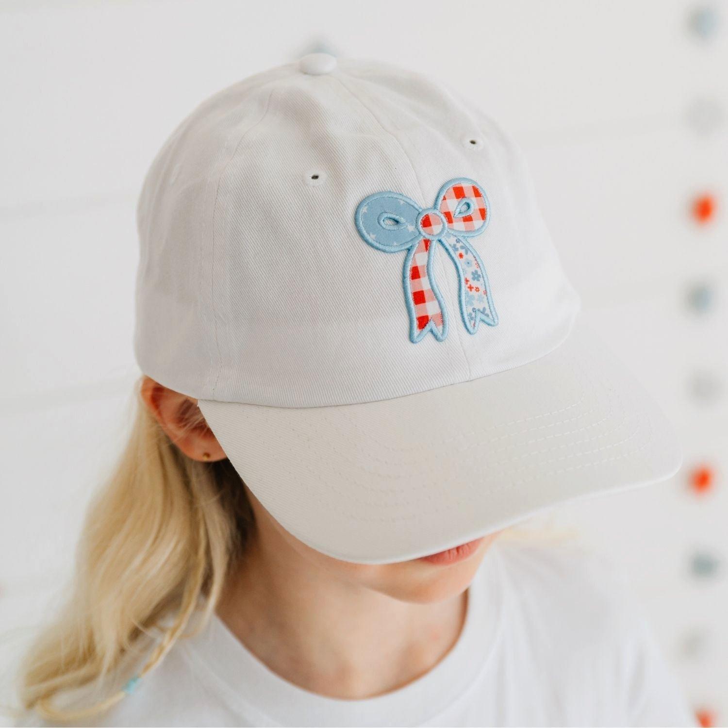 Patchwork Bow Patch Patch Baseball Hat image number 2