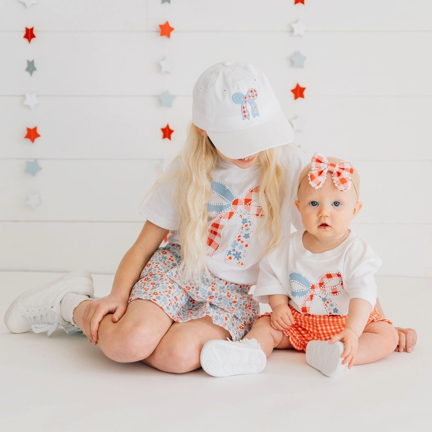 Patchwork Bow Patch Patch Baseball Hat image number 4