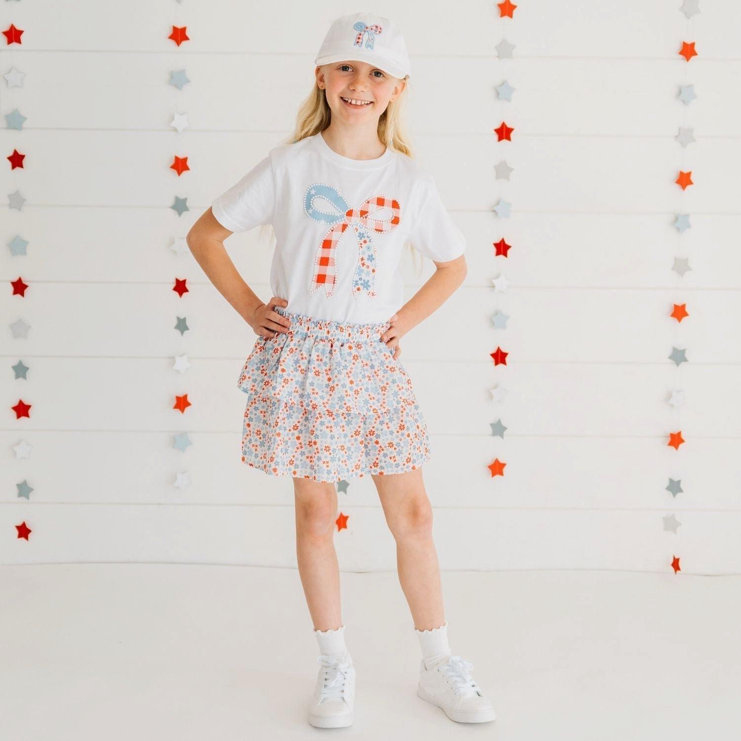 Patchwork Bow Patch Patch Baseball Hat image number 1