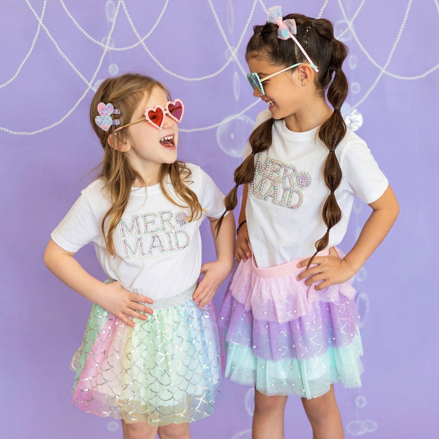 Mermaid Pearl Patch Short Sleeve T-Shirt image number 4