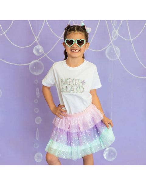Mermaid Pearl Patch Short Sleeve T-Shirt
