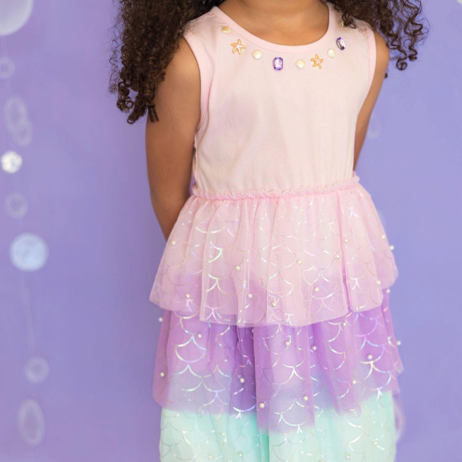 Mermaid Pearl Tank Tutu Dress image number 3
