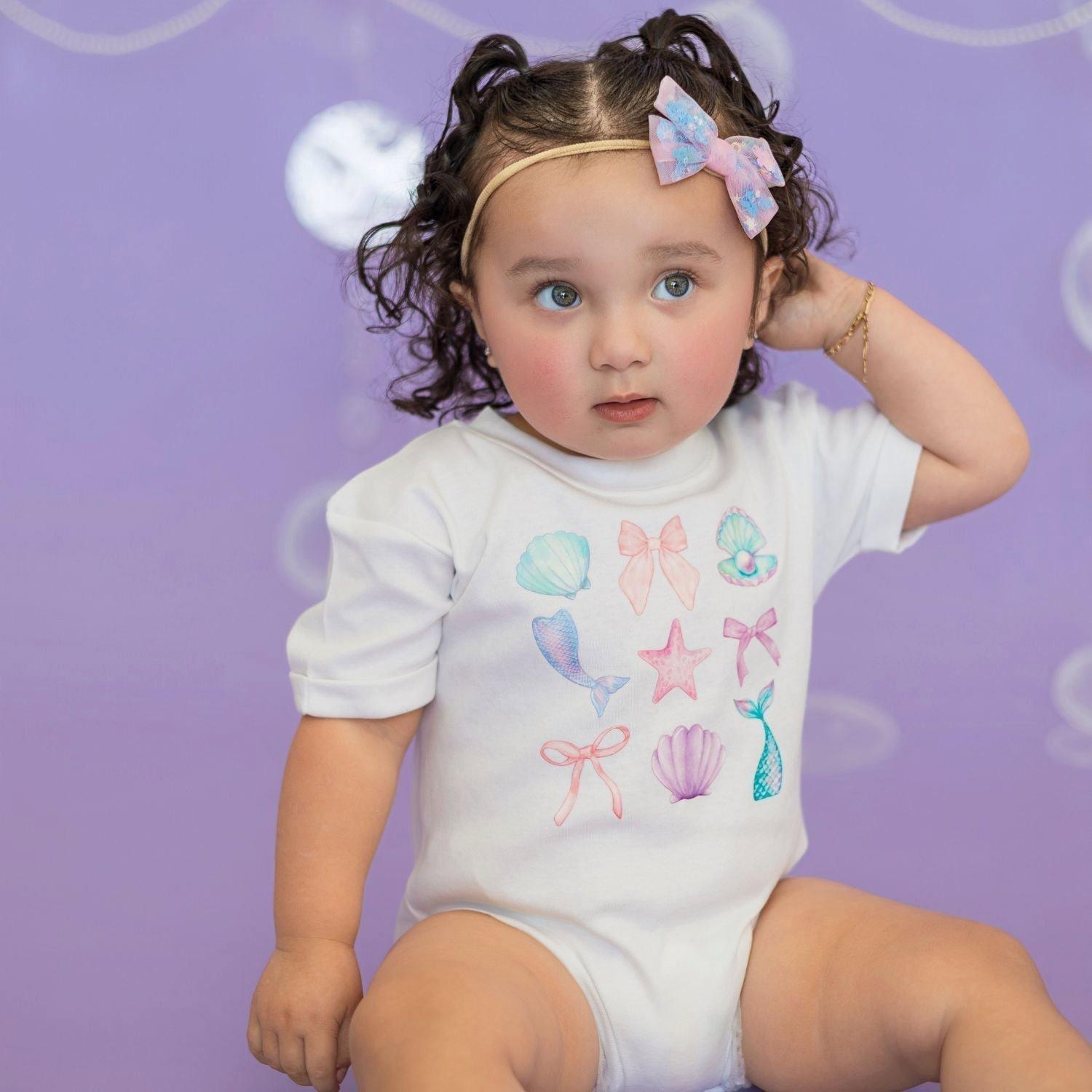 Mermaid Sequin Bow Baby Headband image number 3