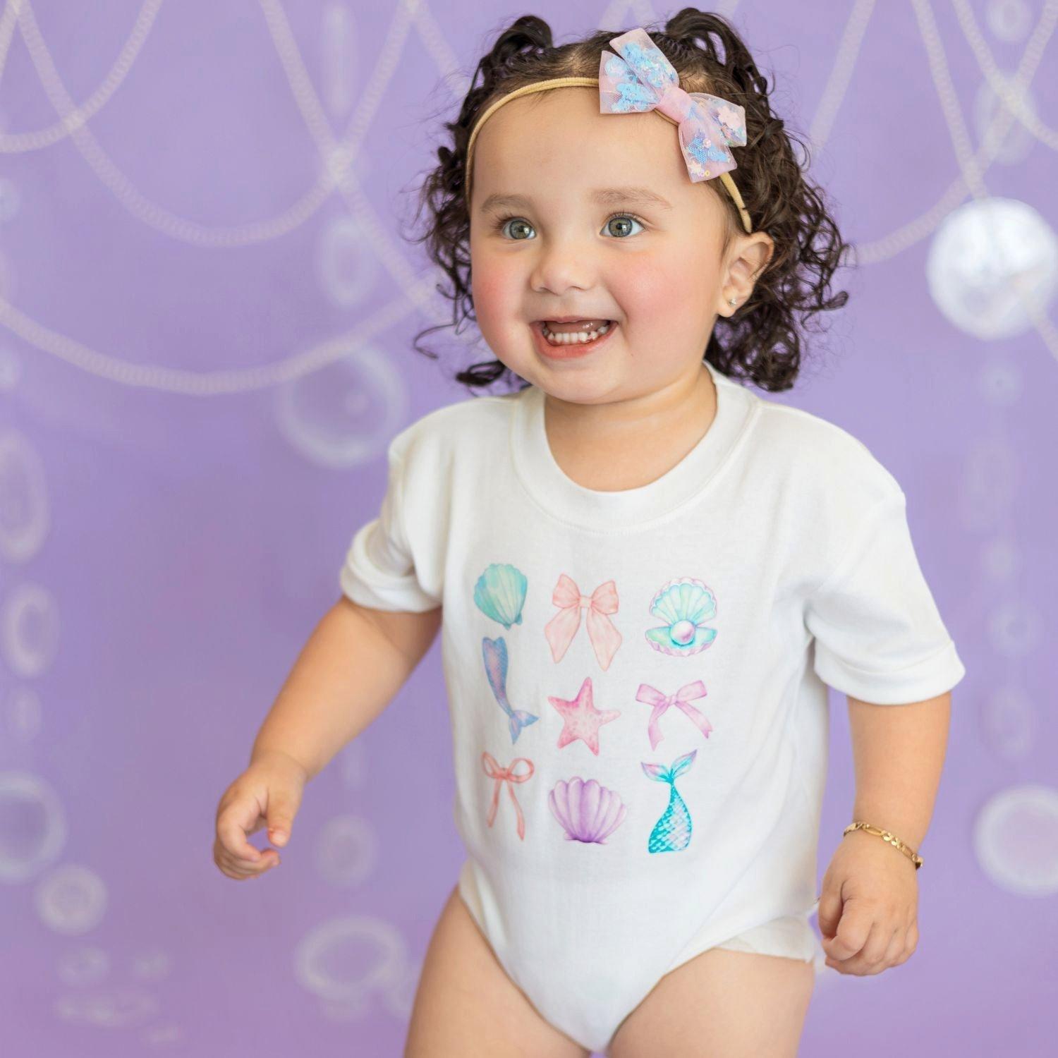 Mermaid Sequin Bow Baby Headband image number 4