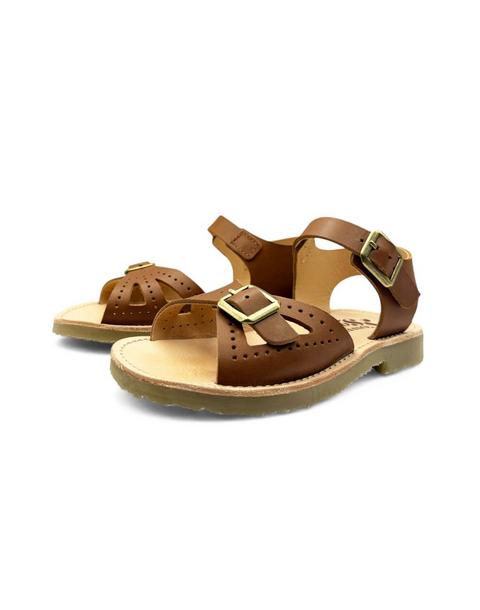 Pearl Kids Sandal Chestnut Brown Leather
