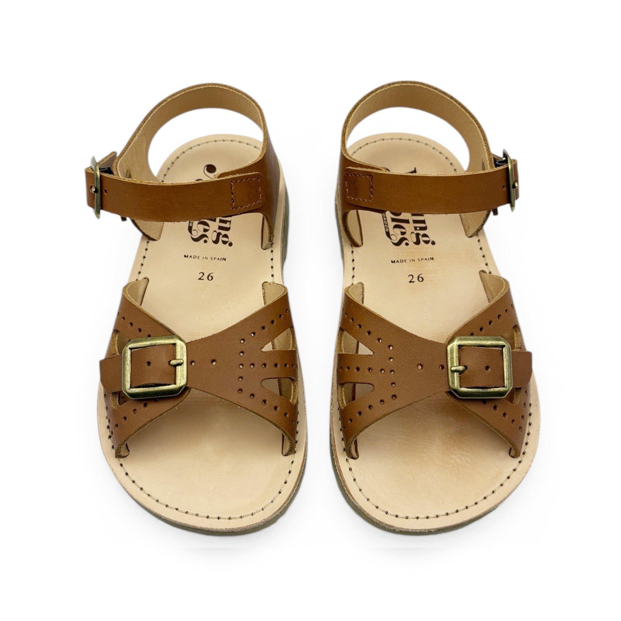 Pearl Kids Sandal Chestnut Brown Leather image number 2