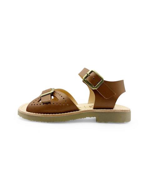 Pearl Kids Sandal Chestnut Brown Leather