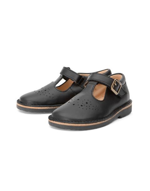 Penny T-Bar Kids Shoe Black Leather