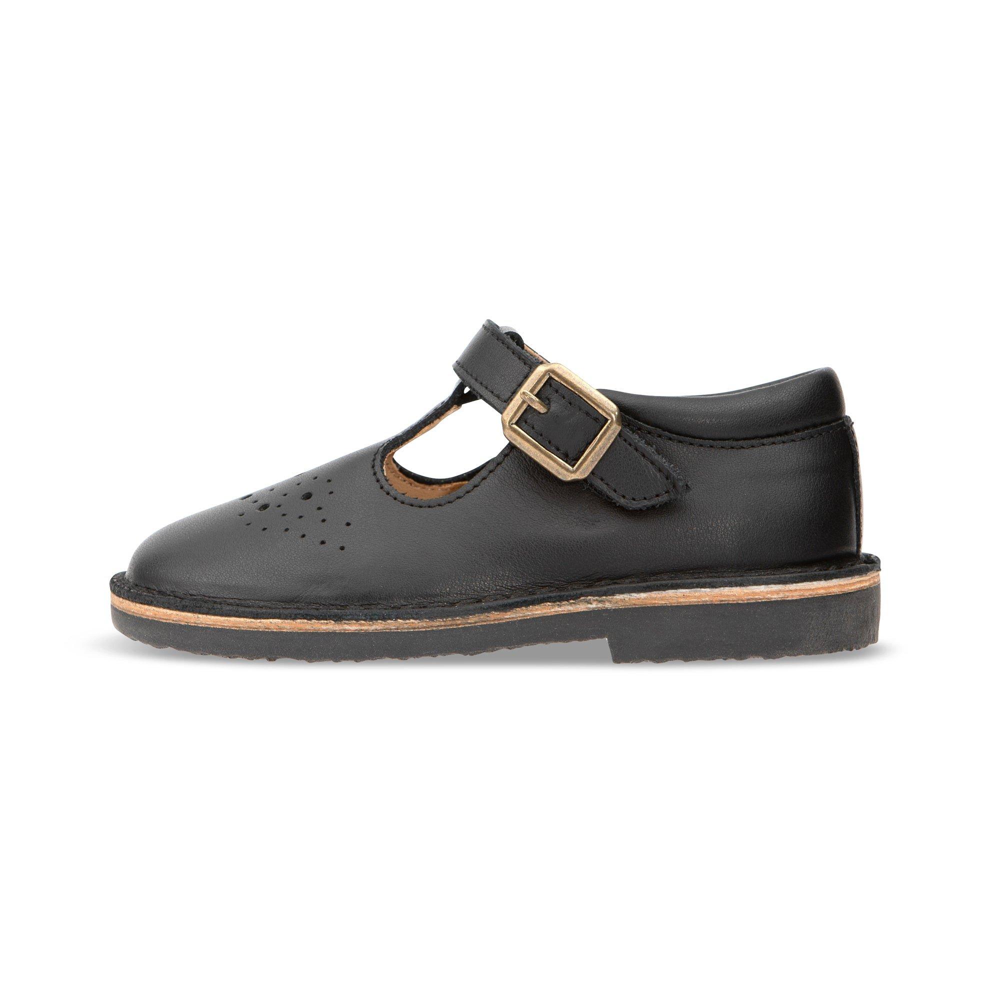 Penny T-Bar Kids Shoe Black Leather image number 1