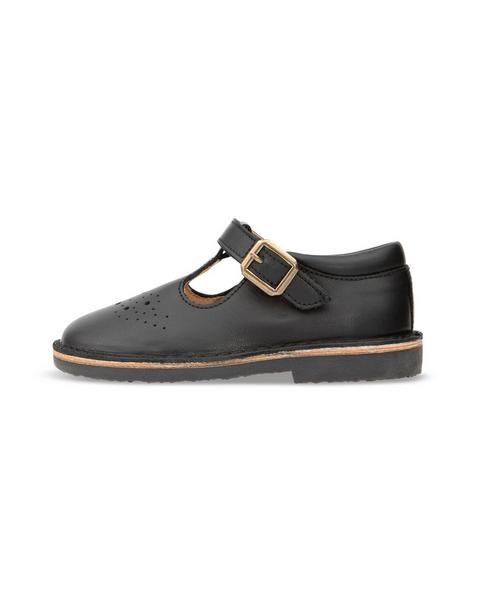 Penny T-Bar Kids Shoe Black Leather