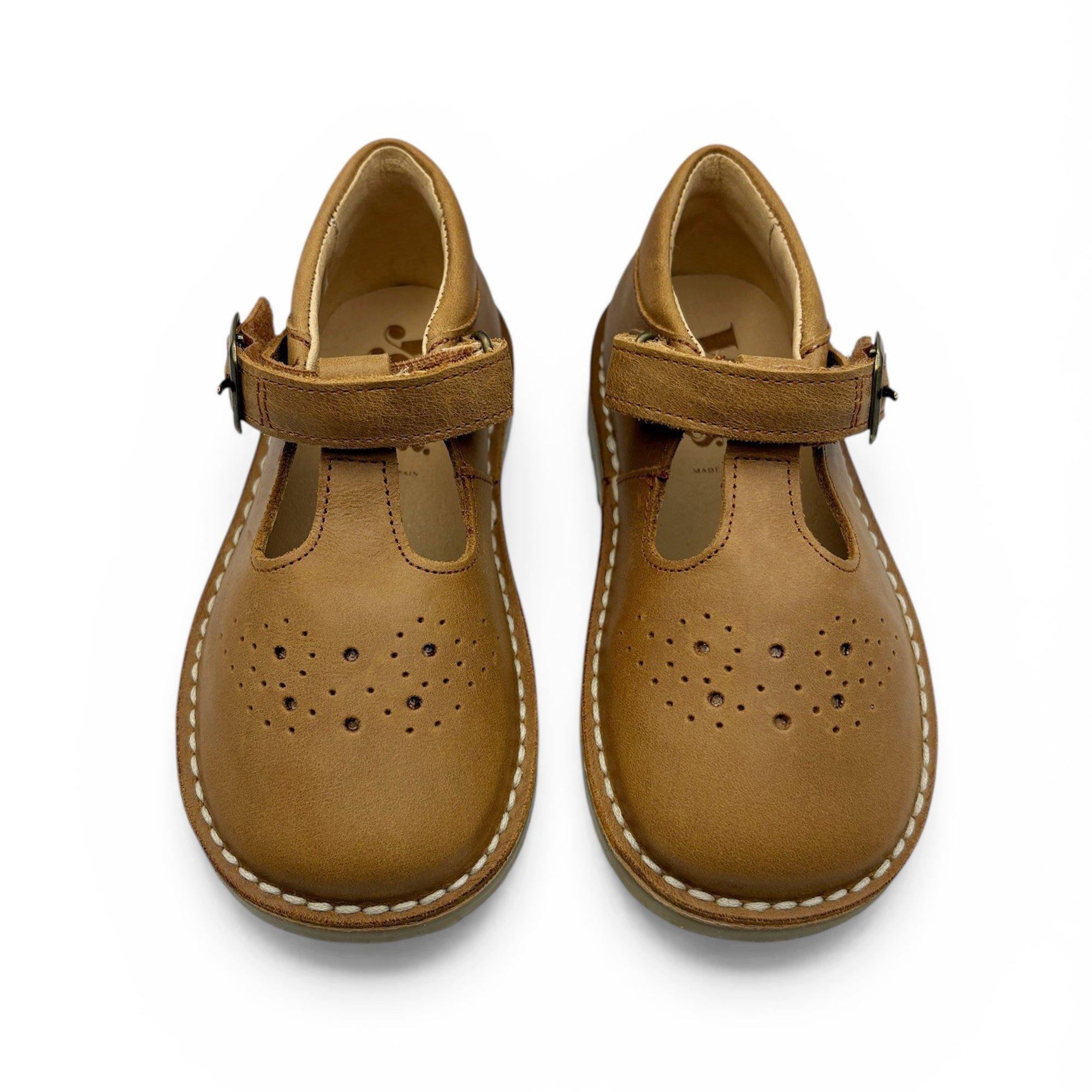 Penny T-Bar Kids Shoe Tan Leather image number 2