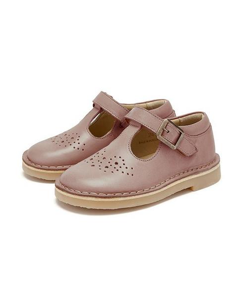 Penny T-Bar Kids Shoe Rose Leather