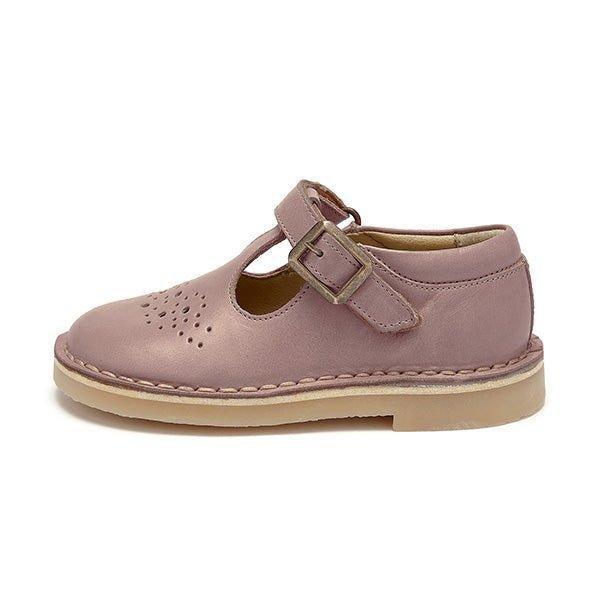 Penny T-Bar Kids Shoe Rose Leather image number 1