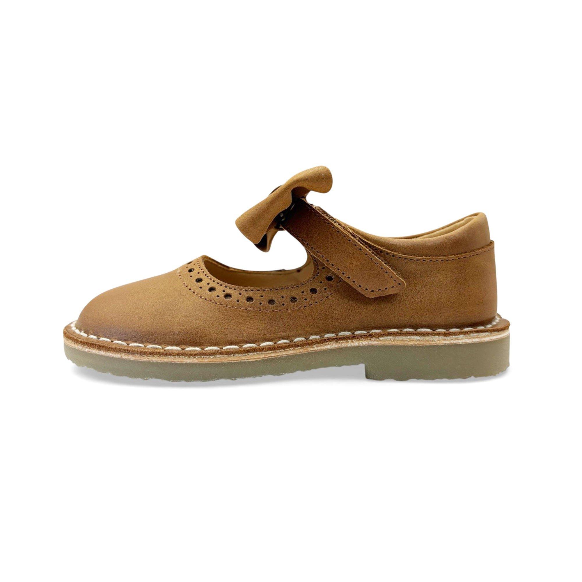 Martha Bow Mary Jane Kids Shoe Tan Leather image number 1